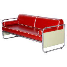 fully red bauhaus leather and