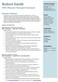 Physical Therapist Assistant Resume Samples Qwikresume