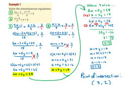 Lc Hl Solving Simultaneous Equations