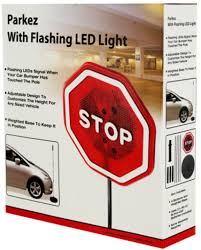 Parkez Flashing Led Light Parking Stop Sign For Garage