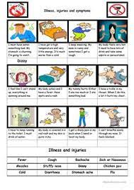 If you have found yourself ill whilst in an english speaking country or you wish to speak to someone about a disease which you have, then it will be hugely beneficial for you to. English Esl Injuries Worksheets Most Downloaded 11 Results