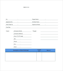 Printable Contractor Invoice Template Word It Free Pdf Altpaper Co