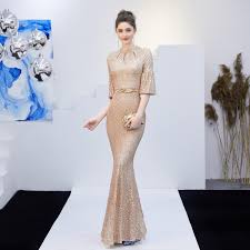 Giaymus New Arrival Gold Evening Dresses 2019 Long Mermaid Dress Queen High End Prom Dress African Sequin Evening Dress Fashion Usa Dresses White