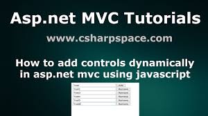 add controls dynamically in asp net mvc