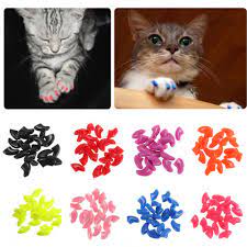 silicone cat nail caps tips colorful