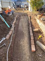 how to make a diy cobblestone path