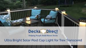 Solar Post Cap Light For Trex Transcend Post Sleeves By Ultra Bright Youtube