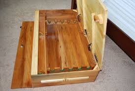 Knotty pine cabinet provides safe. Under Bed Gun Storage By Greg S Lumberjocks Com Woodworking Community