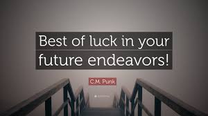 c m punk e best of luck in your