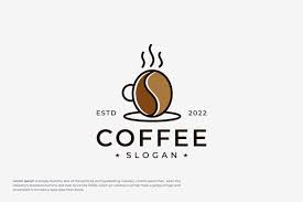 Vector Line Art Of Abstract Coffee Logo