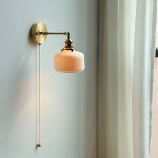 Ceramic Copper Arm Wall Lamp Beside