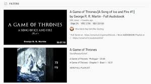 game of thrones audiobooks