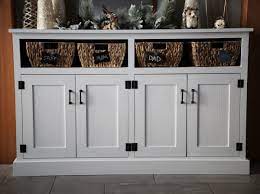 entryway console with open shelves