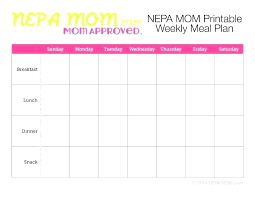 Menu Planner Templates Meal Planning Templates Monthly Meal
