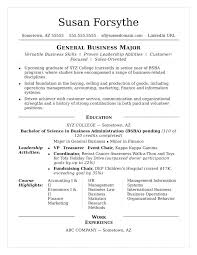 Sample Resume College Student No Work Experience Examples For