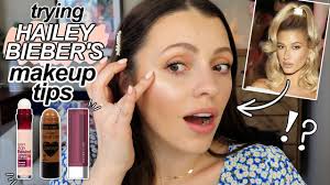trying hailey bieber s makeup tips
