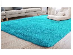 fluffy carpet rug plain blue rug
