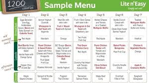 Sample 1200 Calorie Diet Plan Try It And See Your Results