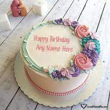 free happy birthday cake with name