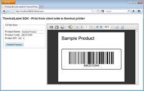 how to print barcode thermal labels to