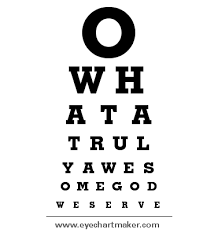 Read This Eye Chart Driving Thought