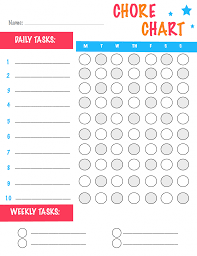 Free Printable Chore Chart Frugal Fanatic