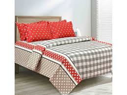 cotton checked double bedsheet set