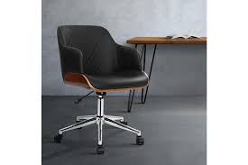 There are 1568 wooden desk chair for sale on etsy, and they cost $156.47 on average. Artiss Wooden Office Chair Computer Pu Leather Desk Chairs Executive Black Wood Kogan Com