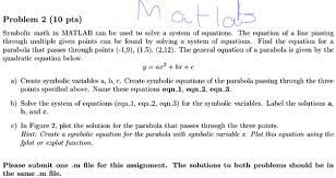 Solved Symbolic Math In Matlab Can Be