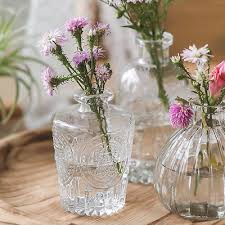 Glass Vase Set Clear Bud Vases