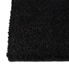 black coir doormat with star here