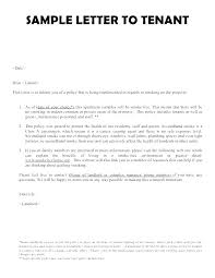 Tenancy Notice Letter Template From Landlord To Tenant Copy