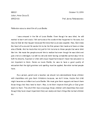 Writing a reflection paper means reflecting your inner thoughts and ideas. Doc Reflection Paper About A Short Film Of Louis Braille Anna Grace Julian Academia Edu