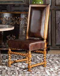 barley twist dining chair leather