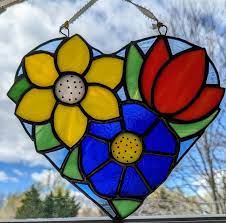 Flower Stained Glass Suncatchers
