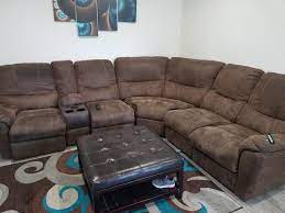 used sectional sofa both ends recline