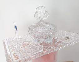 Art Deco Glass Dressing Table Set