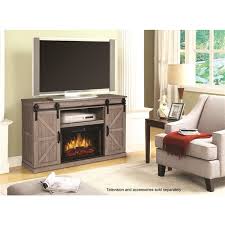 Electric Fireplace Barnboard Grey