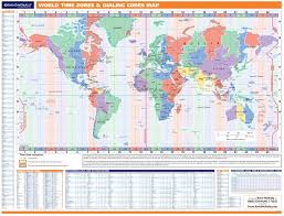 Proseries Wall Map World Time Zones