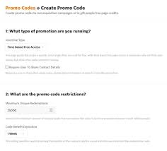 creating promo codes