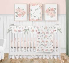 fl baby girl crib bedding set pink
