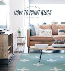 diy how to paint patterns on rugs