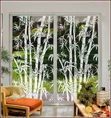 Big Bamboo Etched Glass Window See