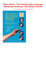 Read E Book The American Sign Language Handshape