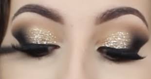 diy gold glam cat smokey eyes makeup