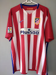 Skip to main search results. Atletico Madrid Home Football Shirt 2015 2016 Sponsored By Trade Plus 500