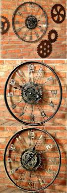 bicycle wheel gear wall clock doe het