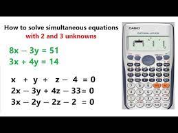 Solve Simultaneous Equations Using