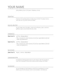 Blank cv resume template #1. Resume