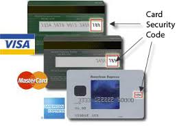 Different card issuers put their security codes in different spots: Card Security Code